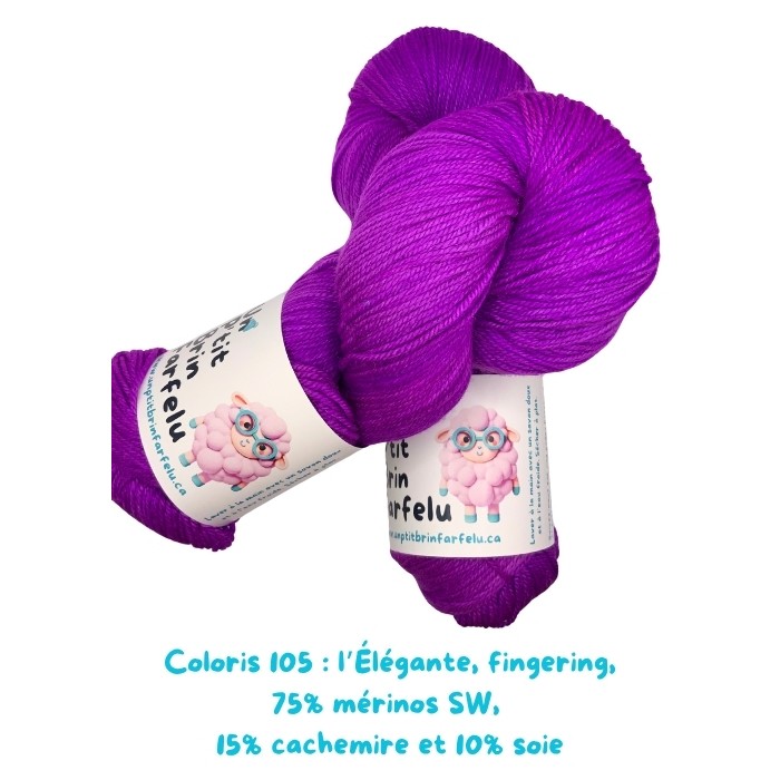 L'élégante fingering: Coloris 105,  Nina et l'aventure du cheval blanc.
