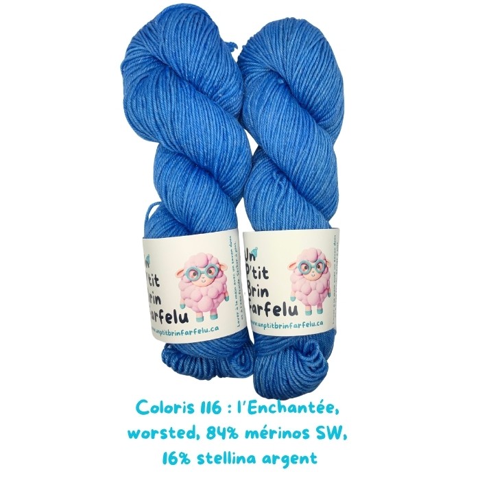 L'Enchantée worsted argent: Coloris 116, Mario fait du camping sauvage.