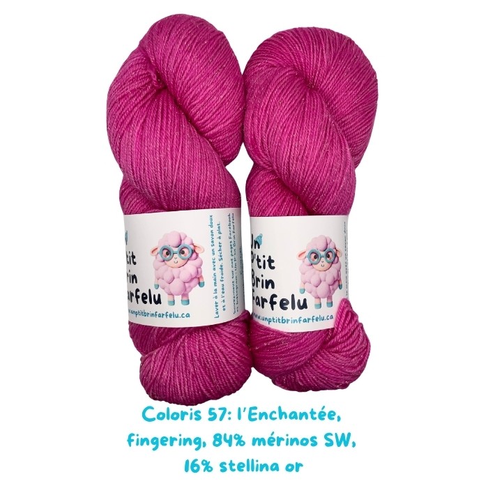 L'Enchantée fingering OR: Coloris 57, Juliette apprend le crochet.