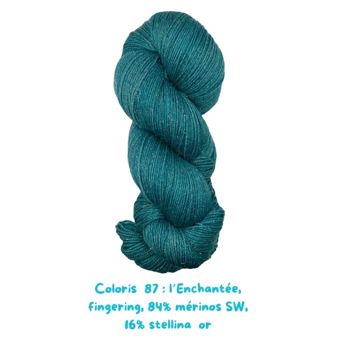 L'Enchantée fingering OR, Coloris 87, Alice construit un château de sable.