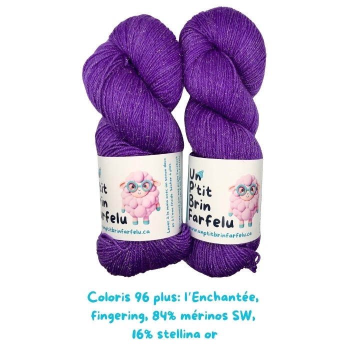 L'Enchantée fingering Or: Coloris 96 plus, Florence fait de la couture.