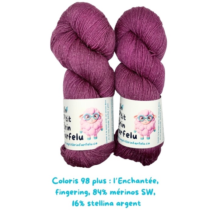 L'Enchantée fingering argent: Coloris 98 plus, Isabelle boit un bon café.