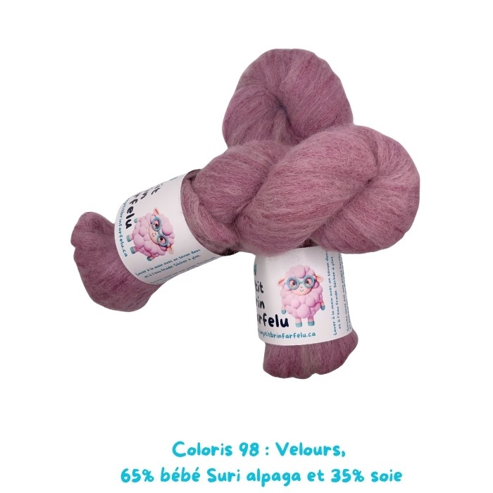 Velours: Coloris 98, Isabelle boit un bon café.