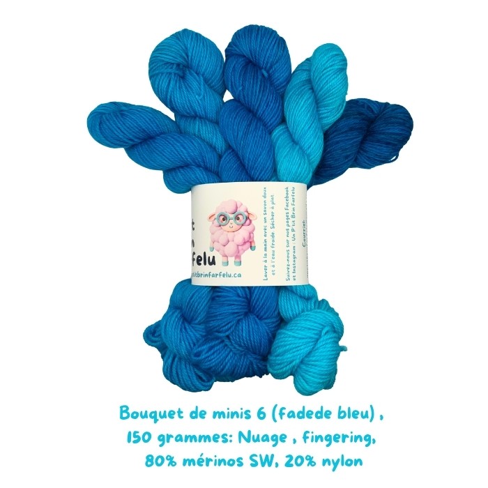 Bouquet de minis 150 grammes, coloris : Fade #117.  Base Nuage!