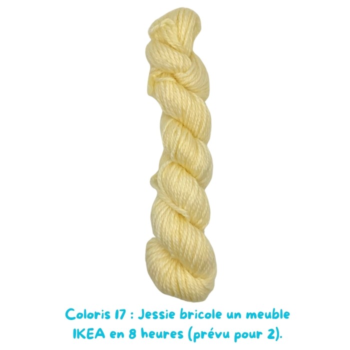 Coloris 17 : Jessie bricole un meuble IKEA en 8 heures (prévu pour 2).