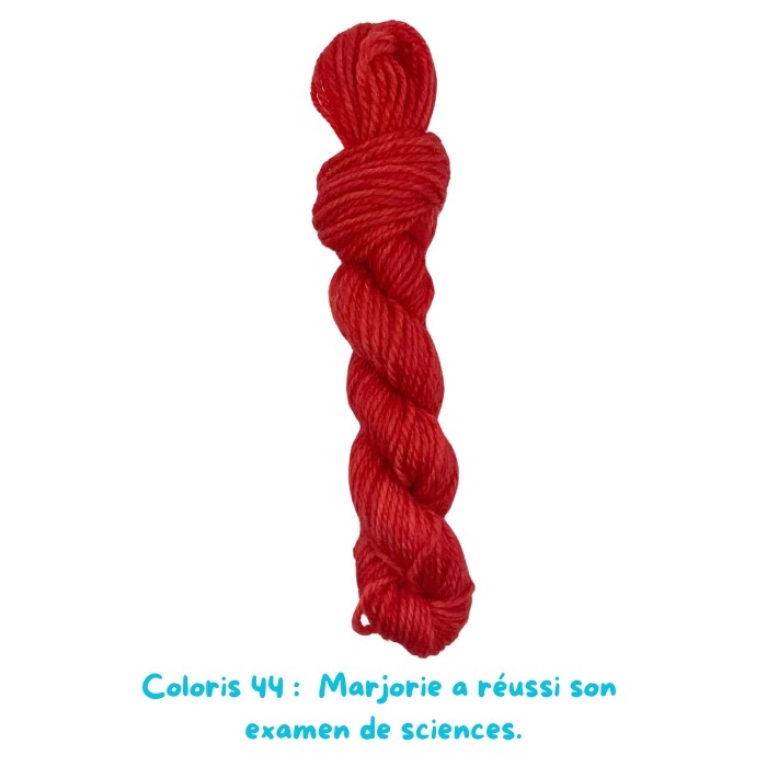 Coloris 44 :  Marjorie a réussi son  examen de sciences.