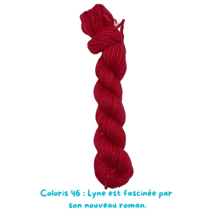 Coloris 46 : Lyne est fascinée par  son nouveau roman.