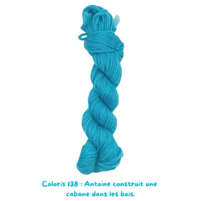 Coloris 138 : Antoine construit une cabane dans les bois. 