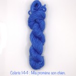 Coloris 144 : Mia promène son chien. 